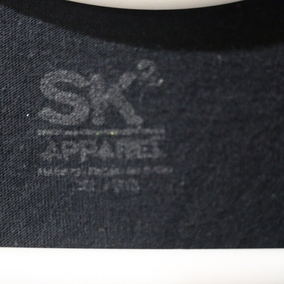 SK Apparel Vintage Galaxy Striped Space Print T-Shirt Medium Retro Tee - Picture 8 of 9